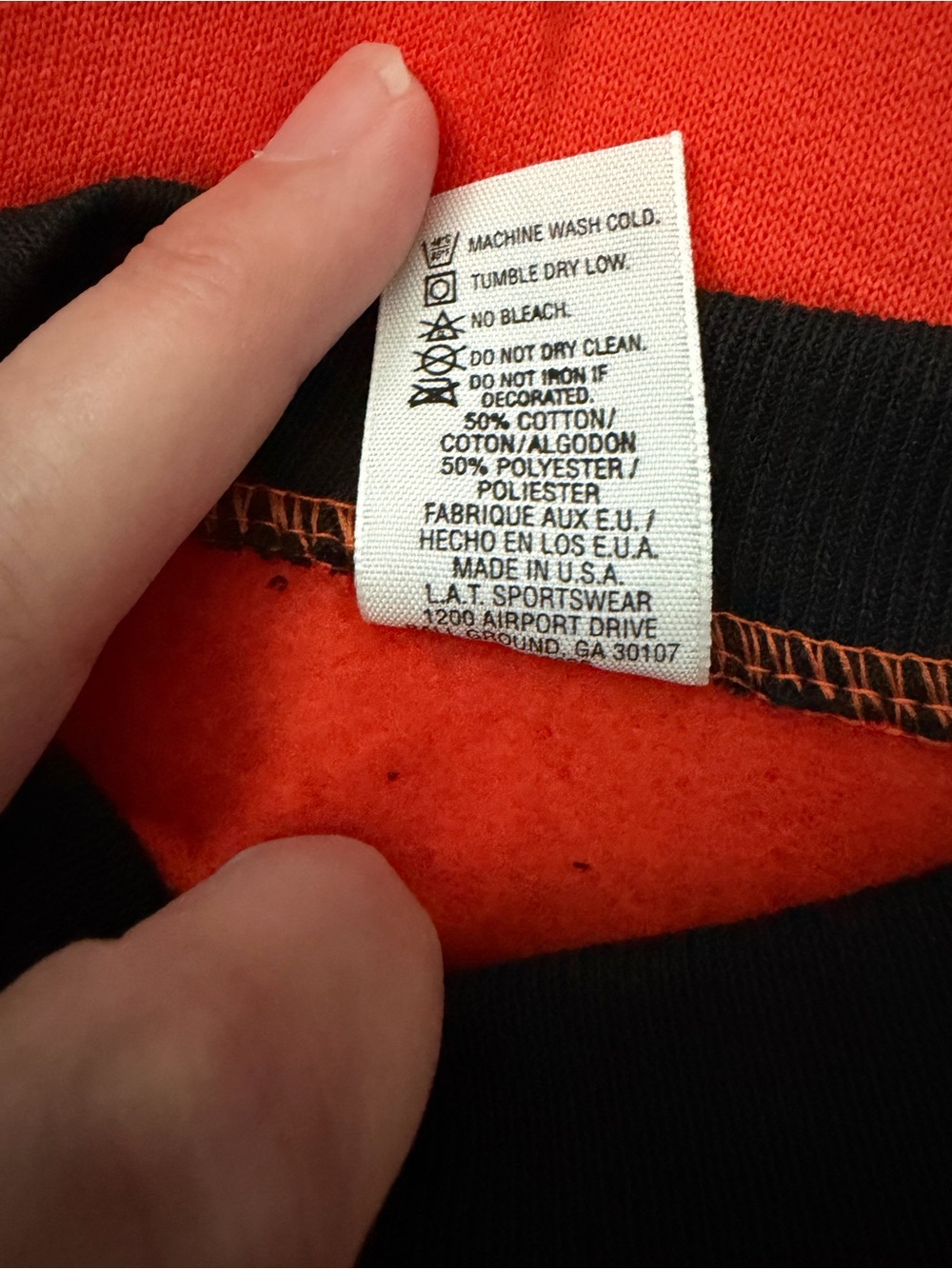 Vtg Rabbit Skins Kids Orange & Black Pumpkin Pullover Sweatshirt Size 4 - Picture 3 of 6